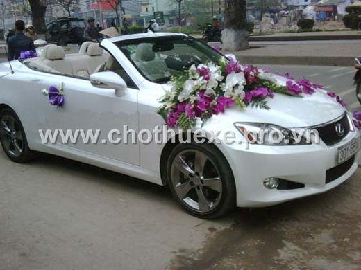 Cho thuê xe cưới màu trắng Lexus IS250