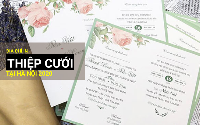 Top 4 địa chỉ in thiệp cưới ở Hà Nội ấn tượng với giới trẻ